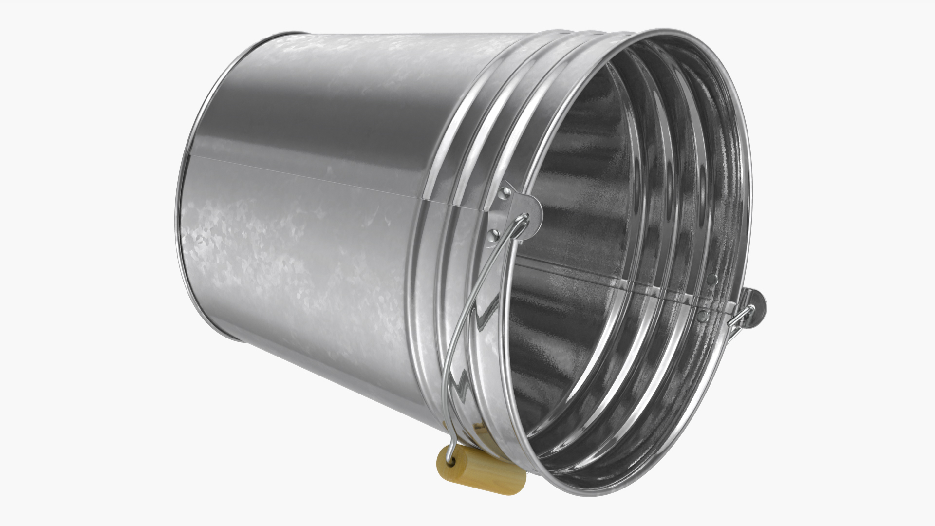 3D model Galvanized Metal Container Set
