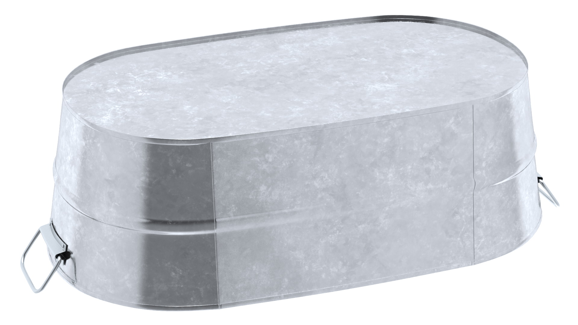 3D model Galvanized Metal Container Set