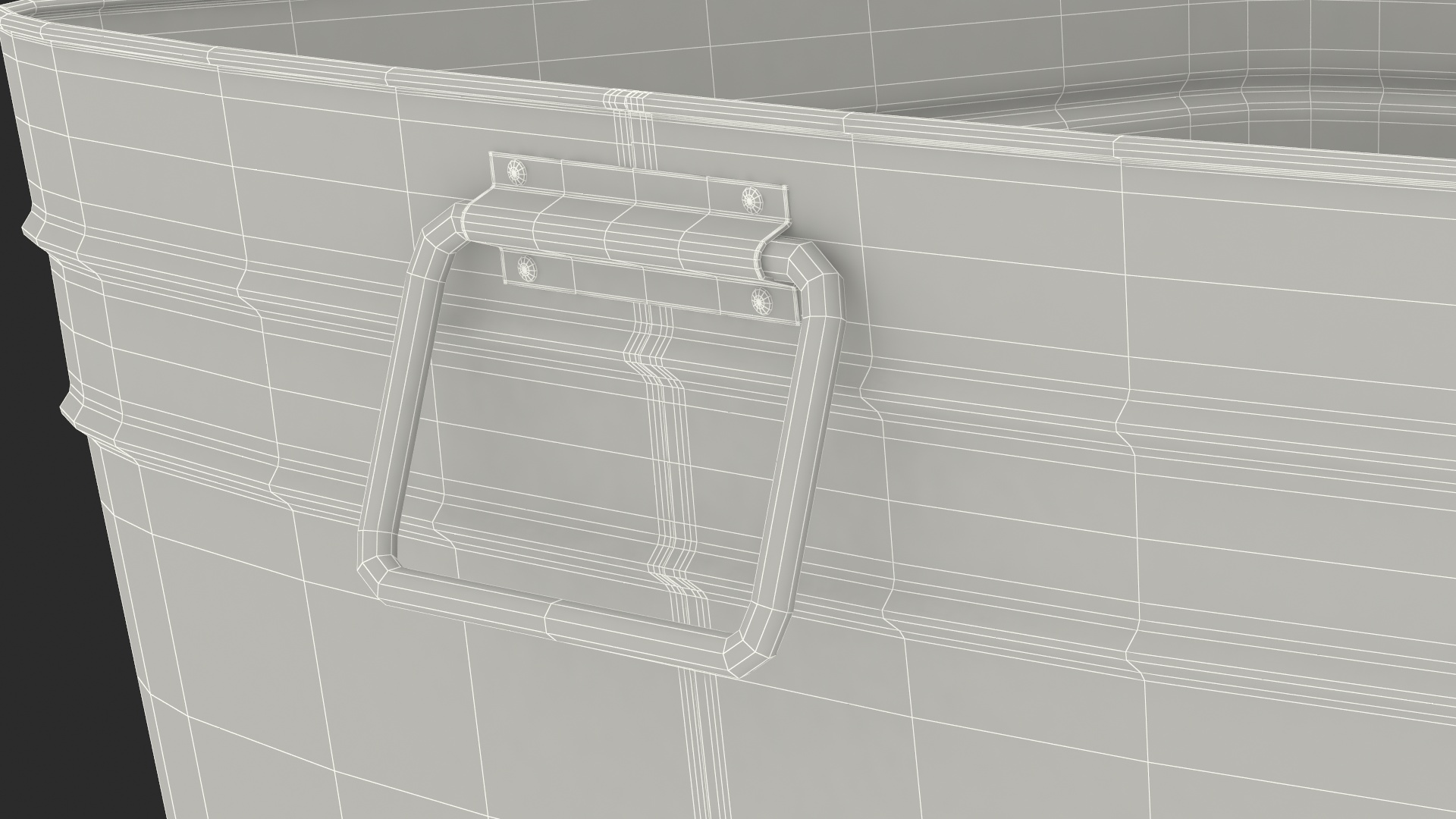 3D model Galvanized Metal Container Set