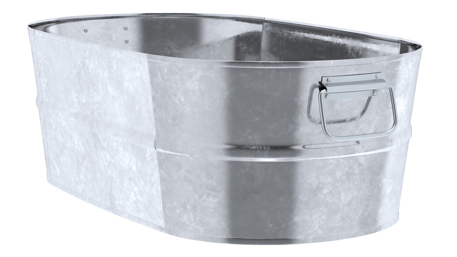 3D model Galvanized Metal Container Set