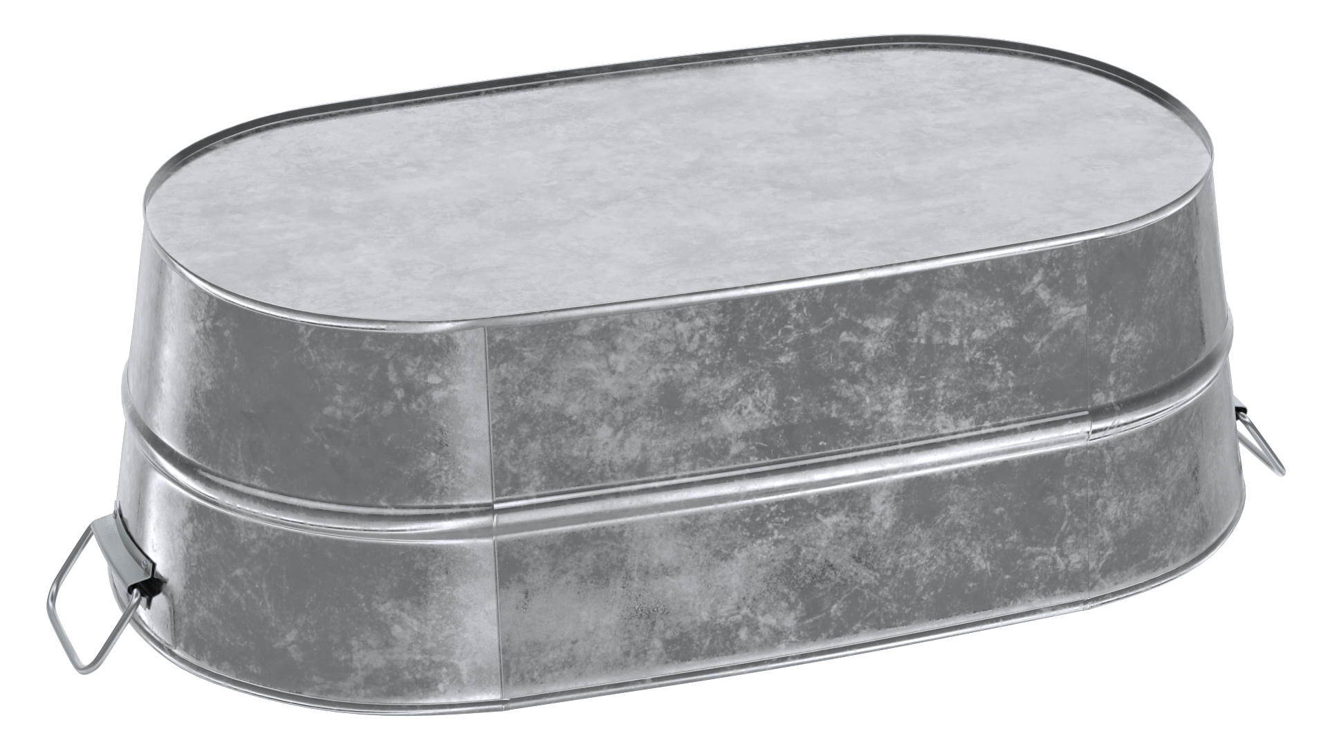 3D model Galvanized Metal Container Set