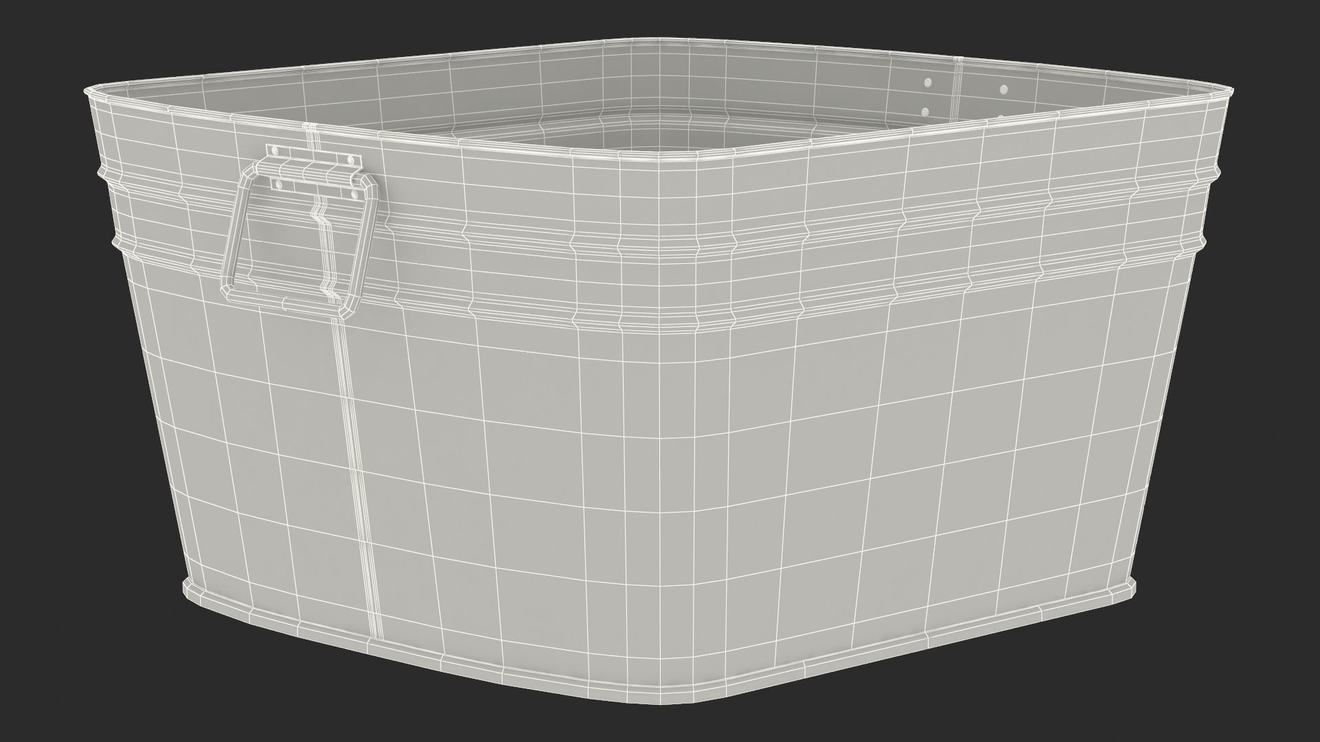 3D model Galvanized Metal Container Set