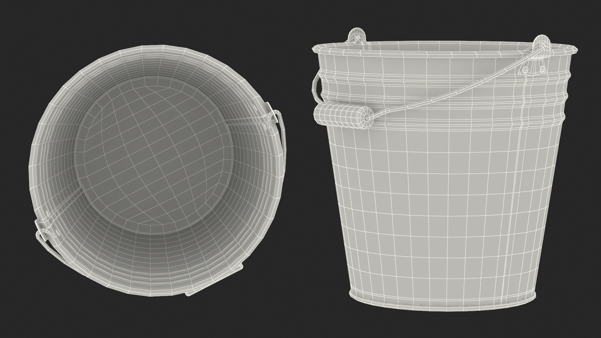 3D model Galvanized Metal Container Set
