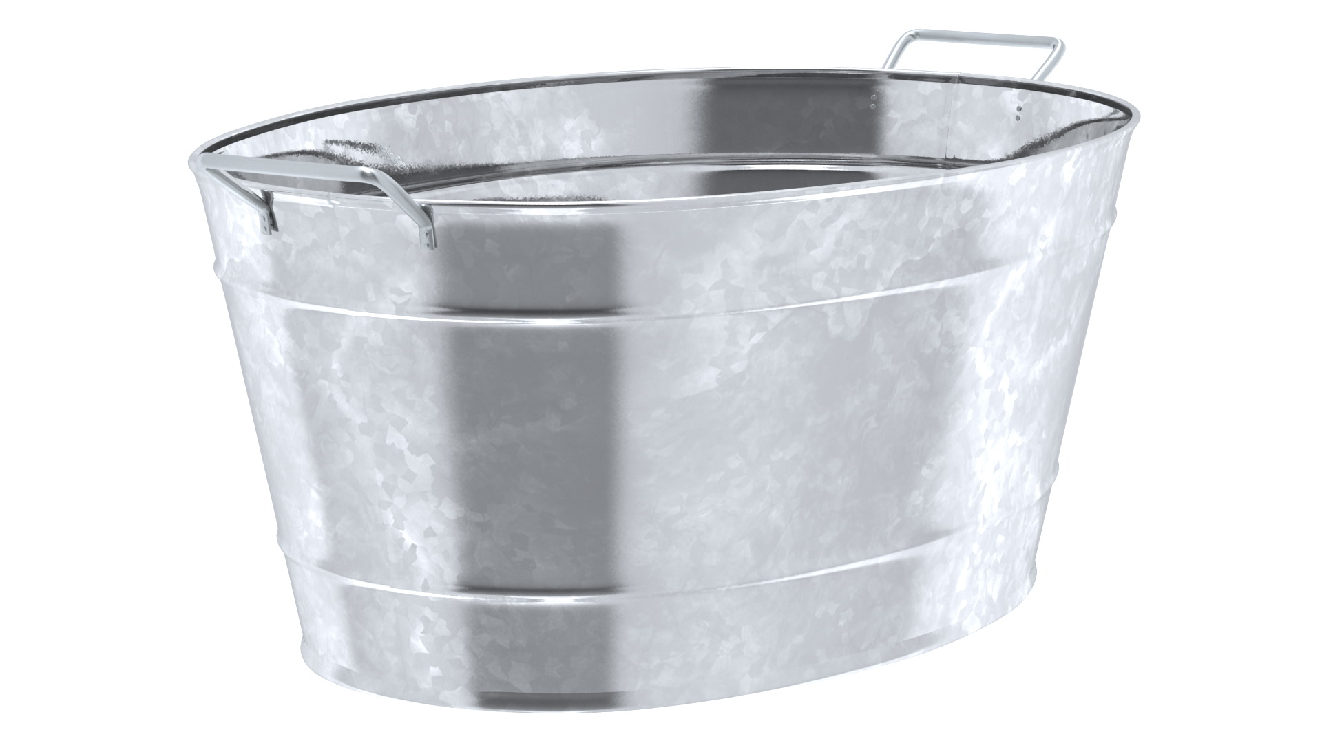 3D model Galvanized Metal Container Set