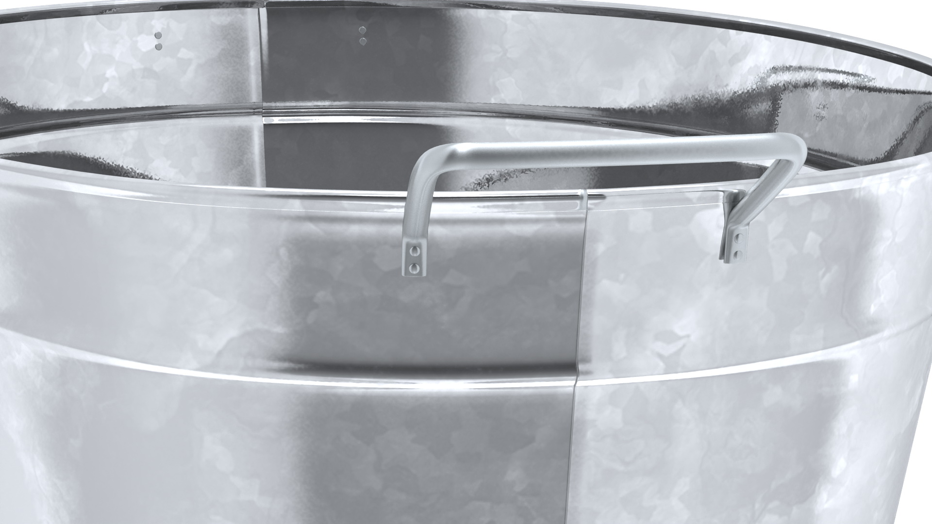 3D model Galvanized Metal Container Set