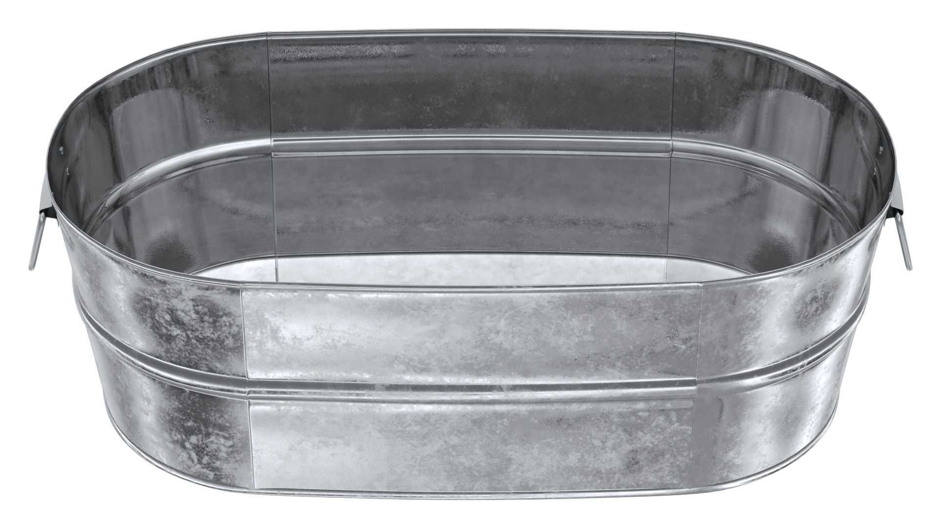 3D model Galvanized Metal Container Set