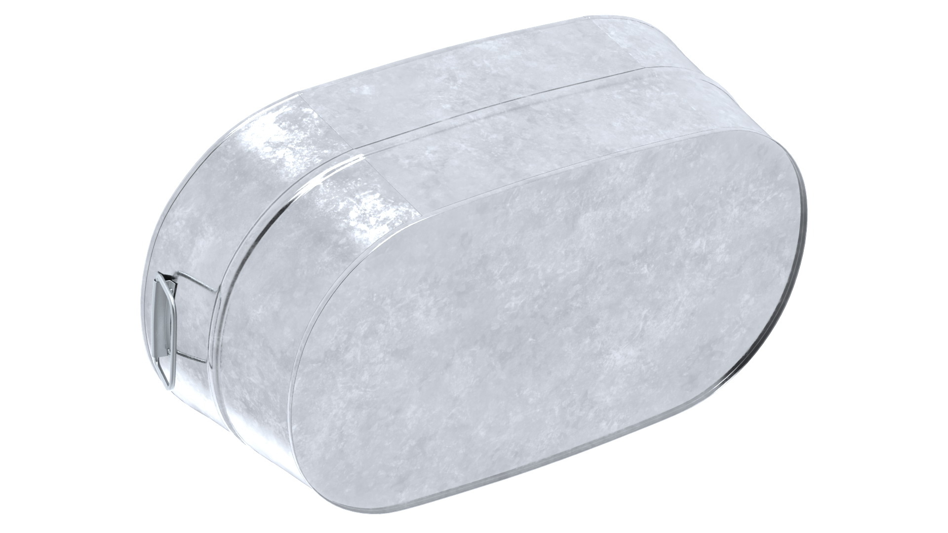 3D model Galvanized Metal Container Set