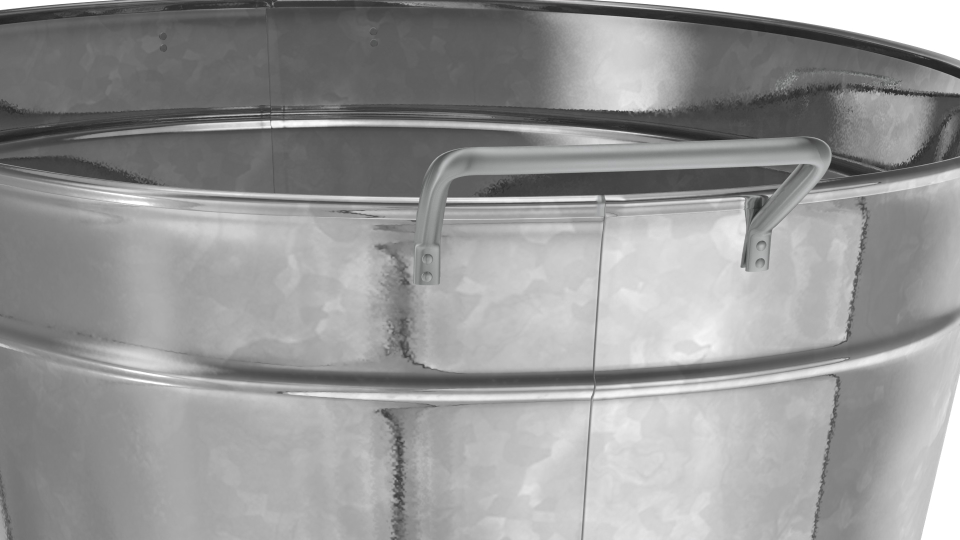 3D model Galvanized Metal Container Set