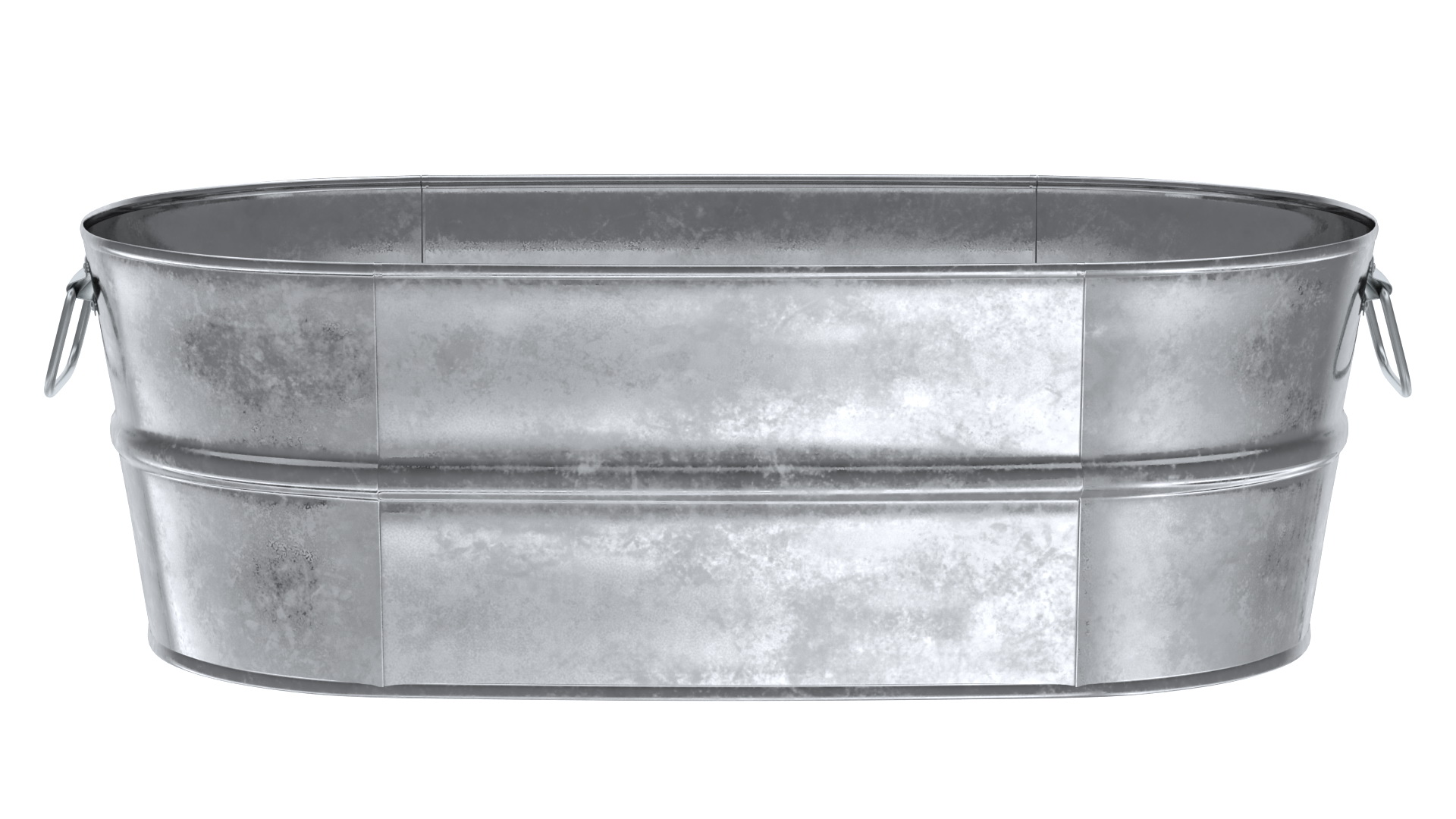 3D model Galvanized Metal Container Set