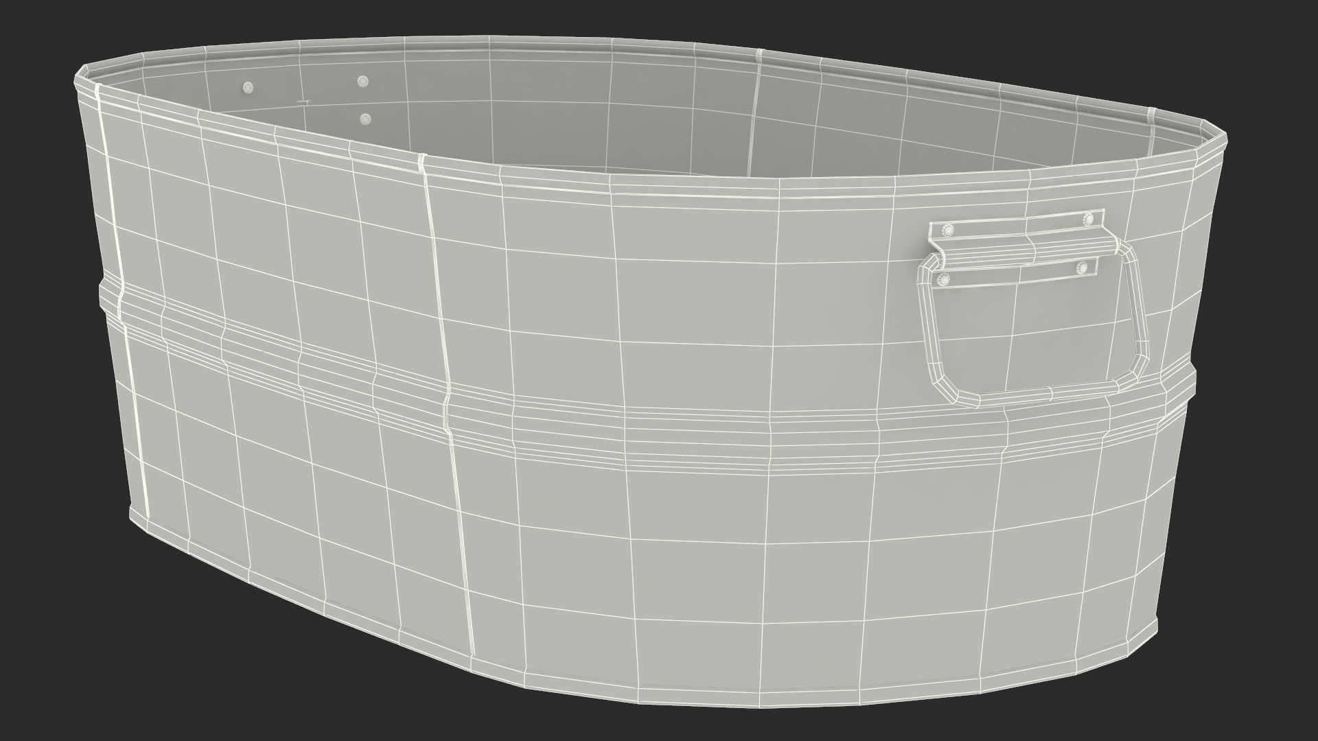 3D model Galvanized Metal Container Set
