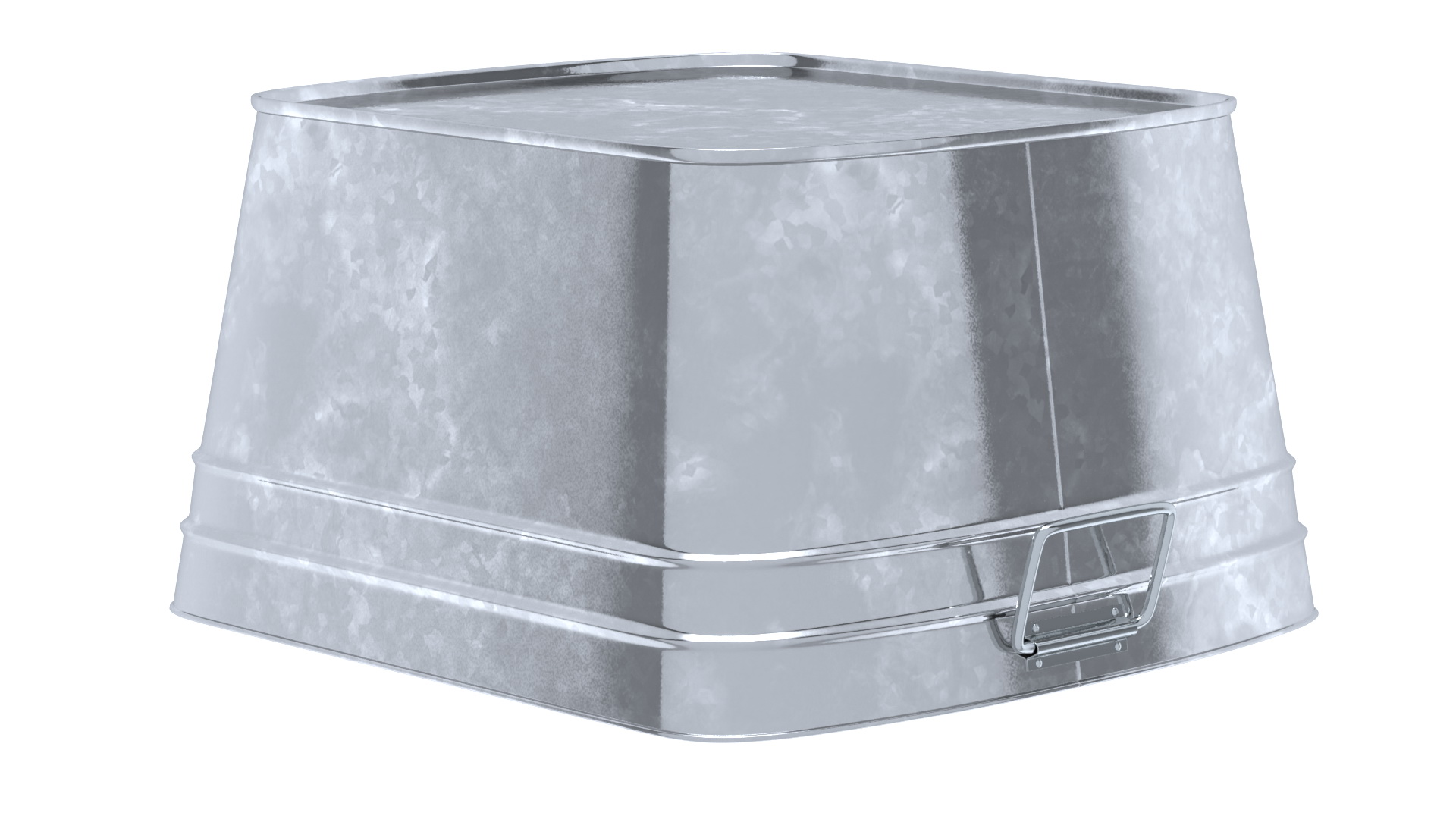 3D model Galvanized Metal Container Set