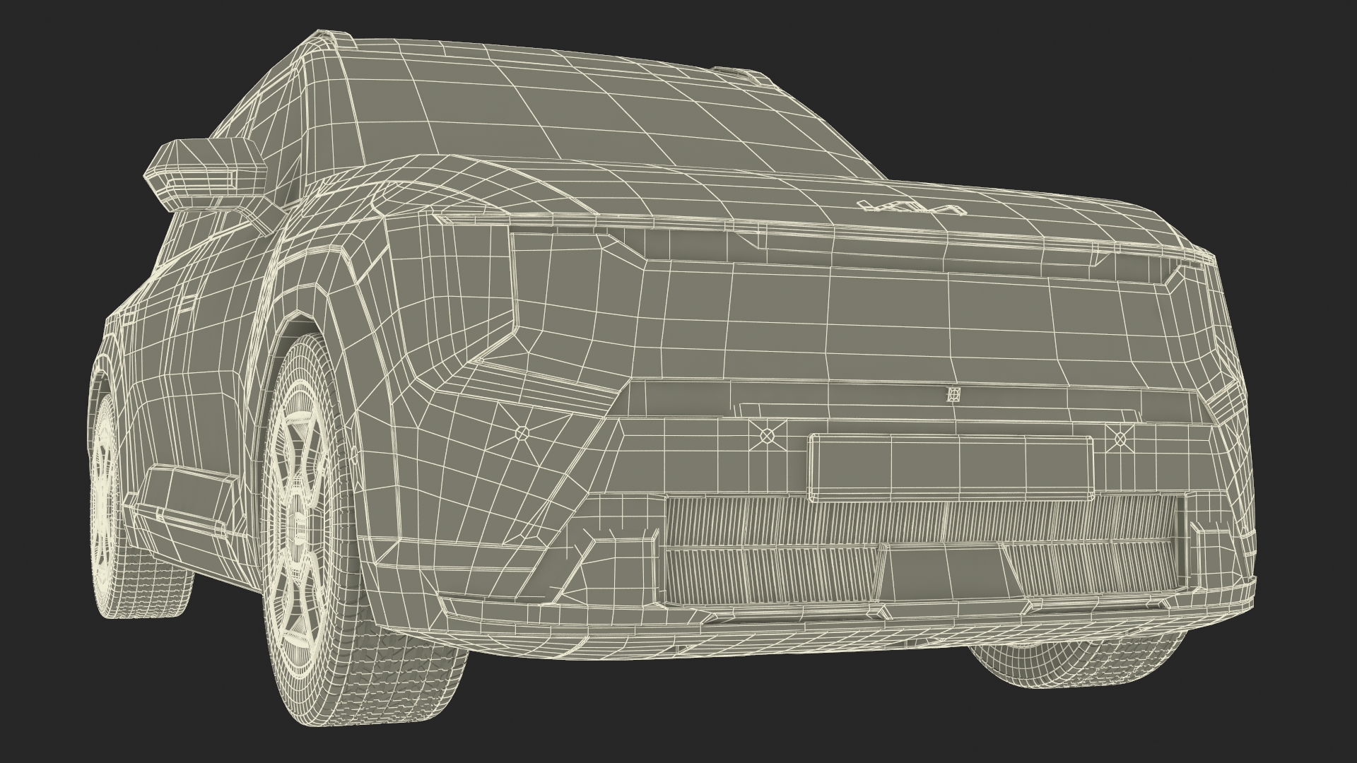 3D KIA EV9 SUV Ocean Blue Simplified model