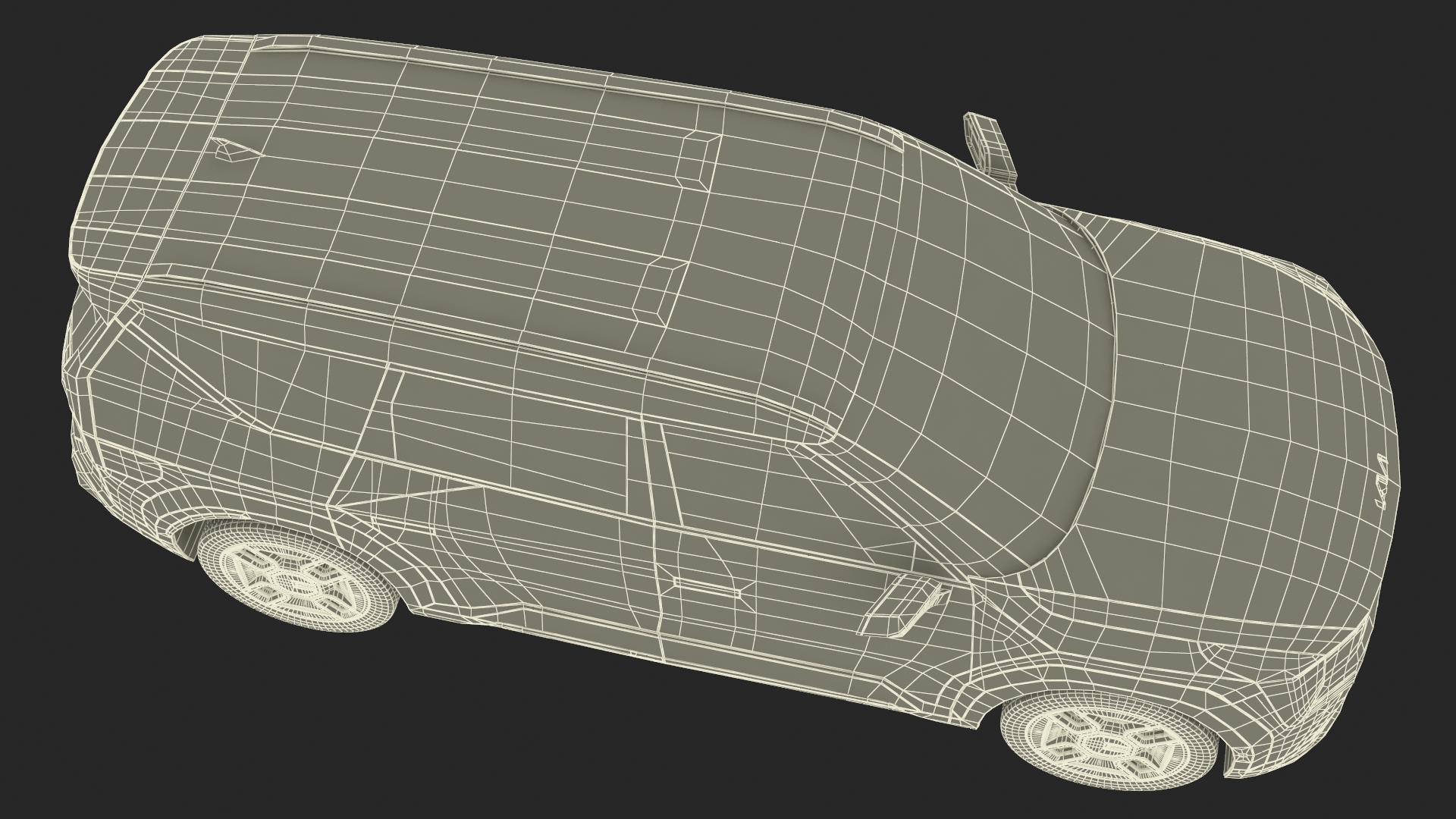 3D KIA EV9 SUV Ocean Blue Simplified model