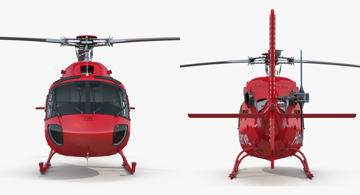 3D Homeserve Helicopter Eurocopter AS 355N Rigged