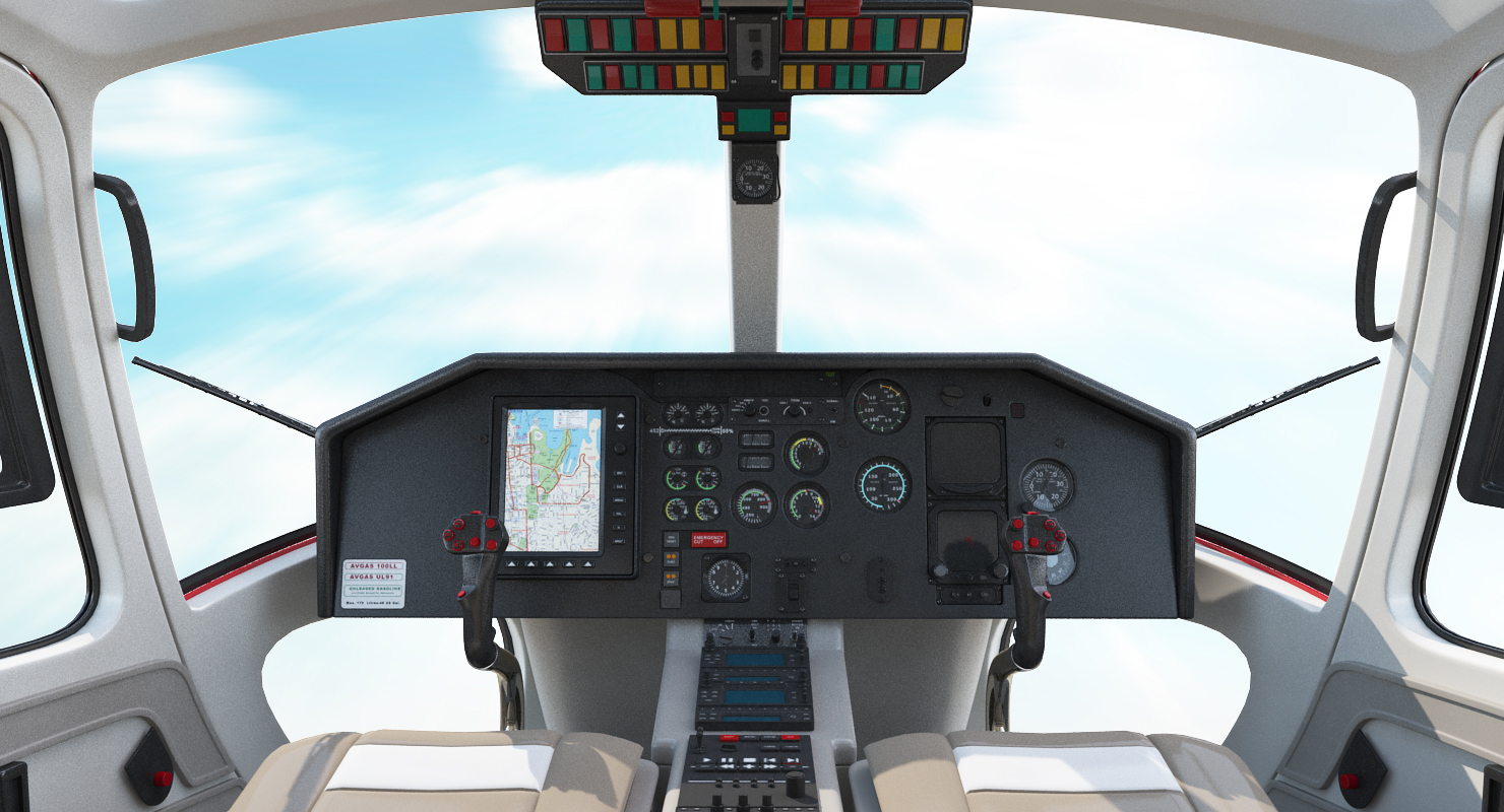 3D Homeserve Helicopter Eurocopter AS 355N Rigged