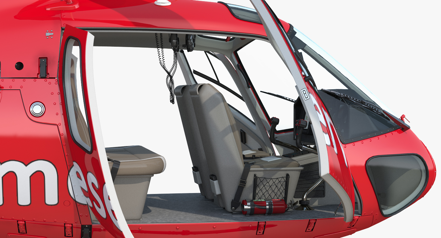 3D Homeserve Helicopter Eurocopter AS 355N Rigged