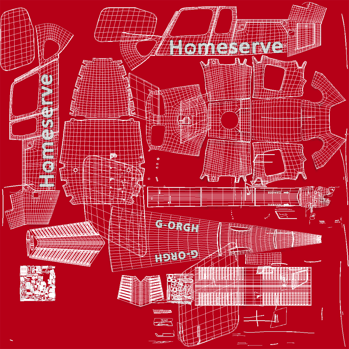 3D Homeserve Helicopter Eurocopter AS 355N Rigged