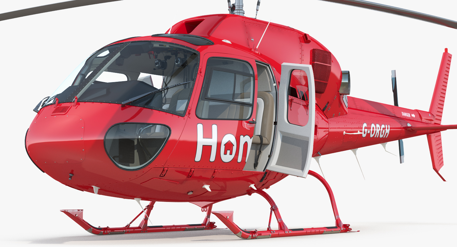 3D Homeserve Helicopter Eurocopter AS 355N Rigged