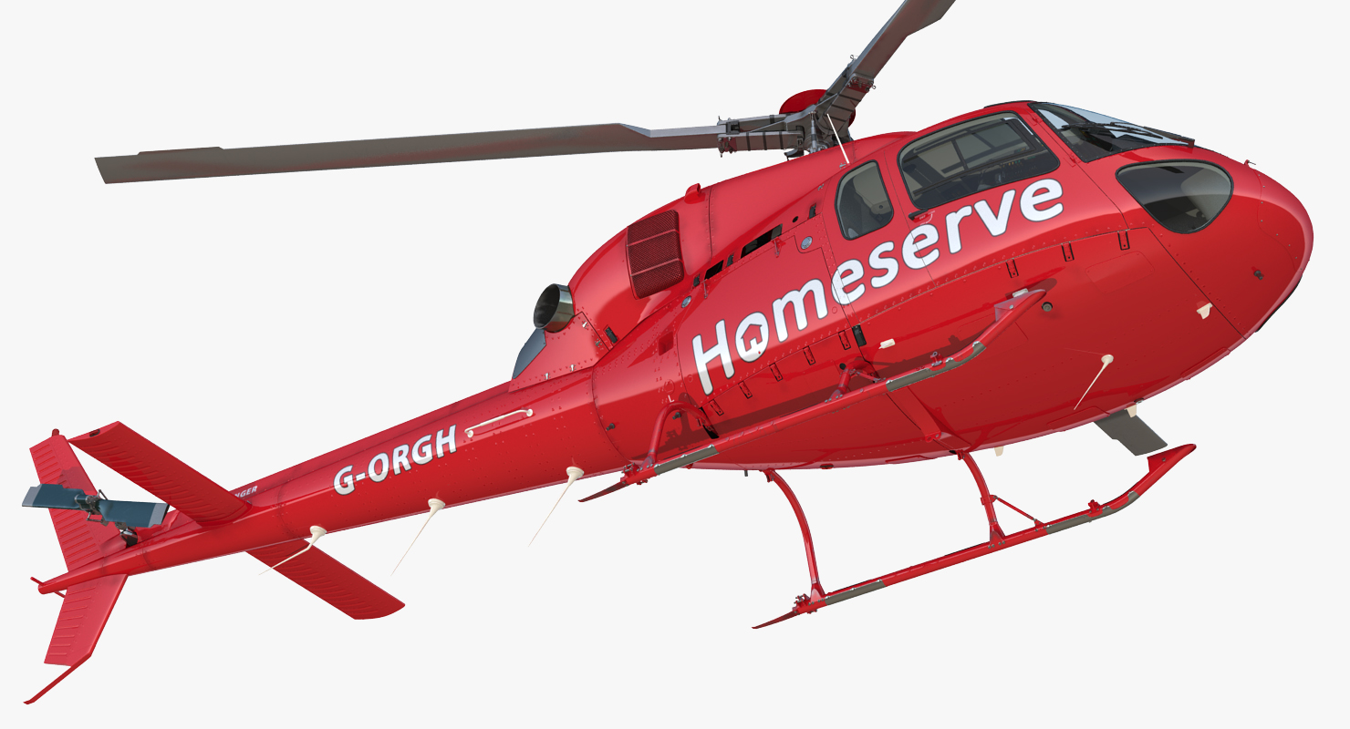 3D Homeserve Helicopter Eurocopter AS 355N Rigged