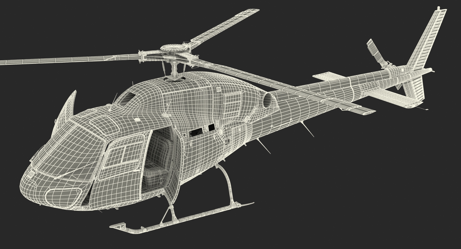 3D Homeserve Helicopter Eurocopter AS 355N Rigged