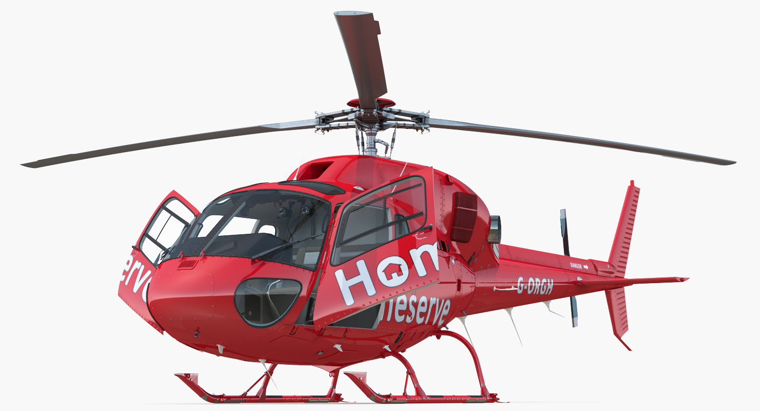 3D Homeserve Helicopter Eurocopter AS 355N Rigged
