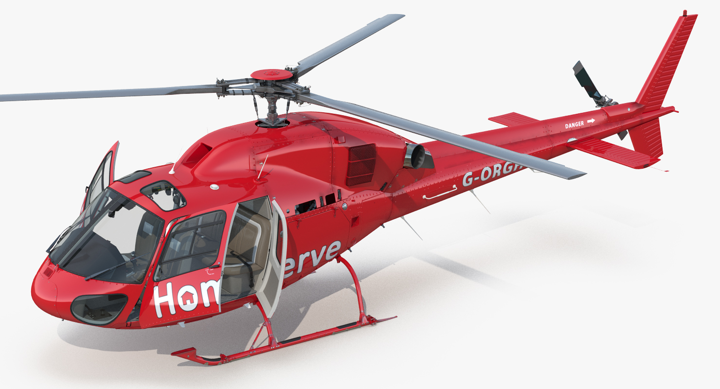 3D Homeserve Helicopter Eurocopter AS 355N Rigged