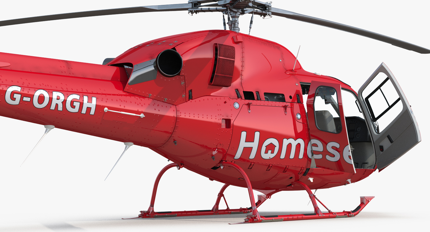 3D Homeserve Helicopter Eurocopter AS 355N Rigged