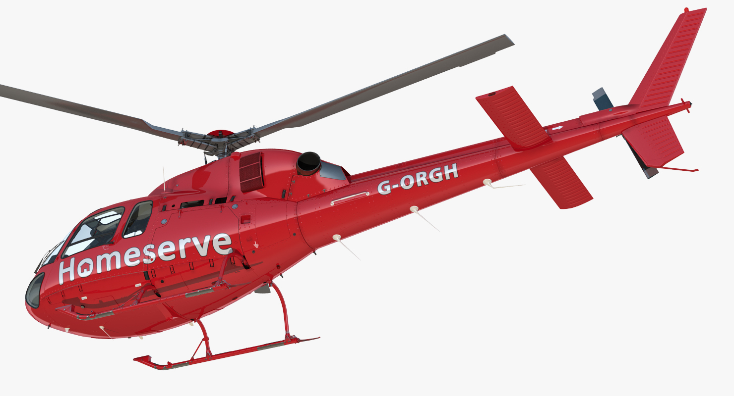 3D Homeserve Helicopter Eurocopter AS 355N Rigged