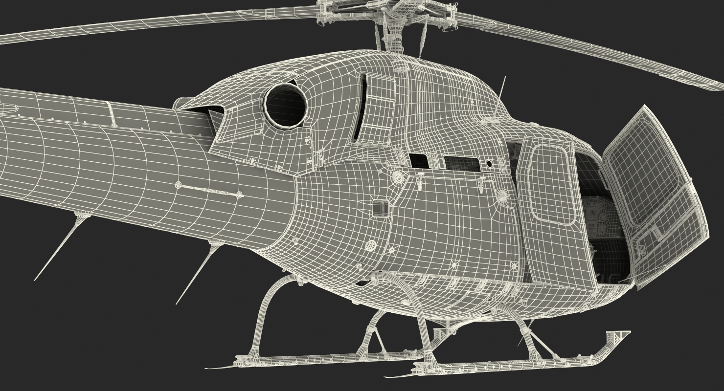 3D Homeserve Helicopter Eurocopter AS 355N Rigged