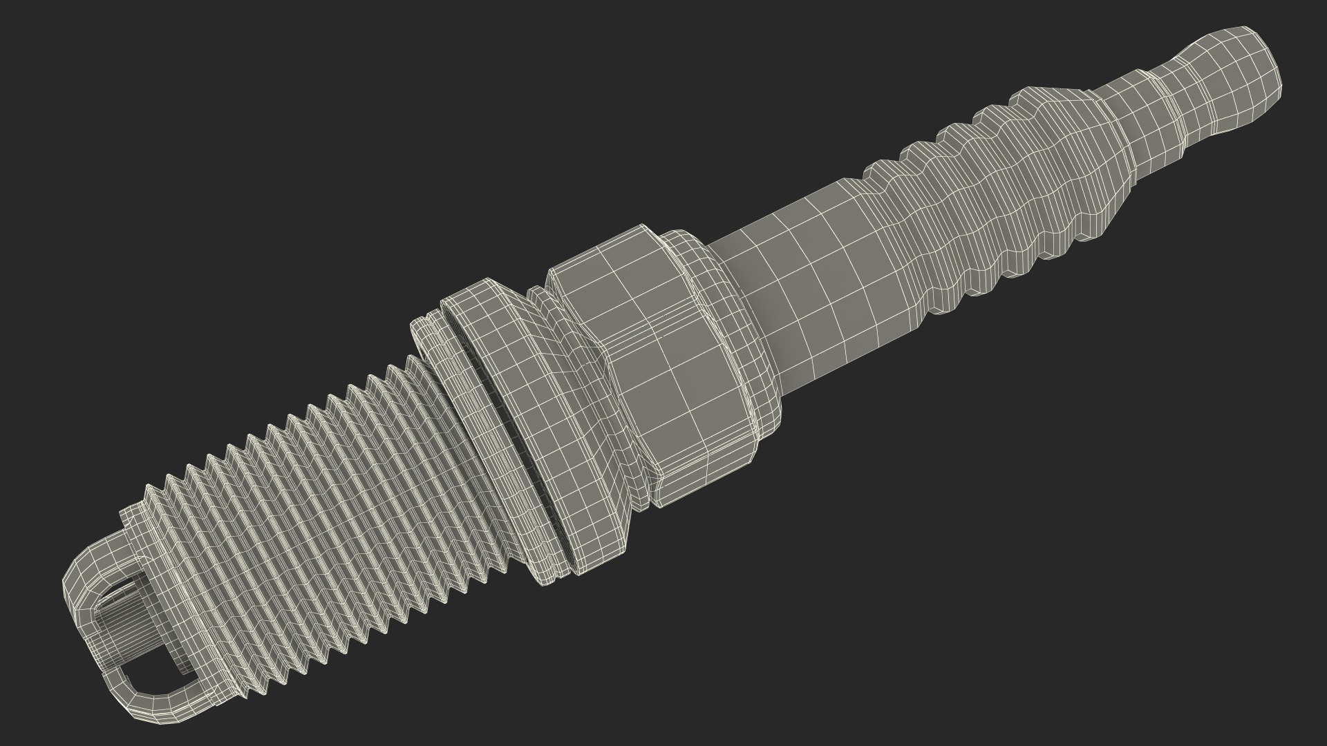 Electrode for Spark Plug 3 Stroke Red 3D