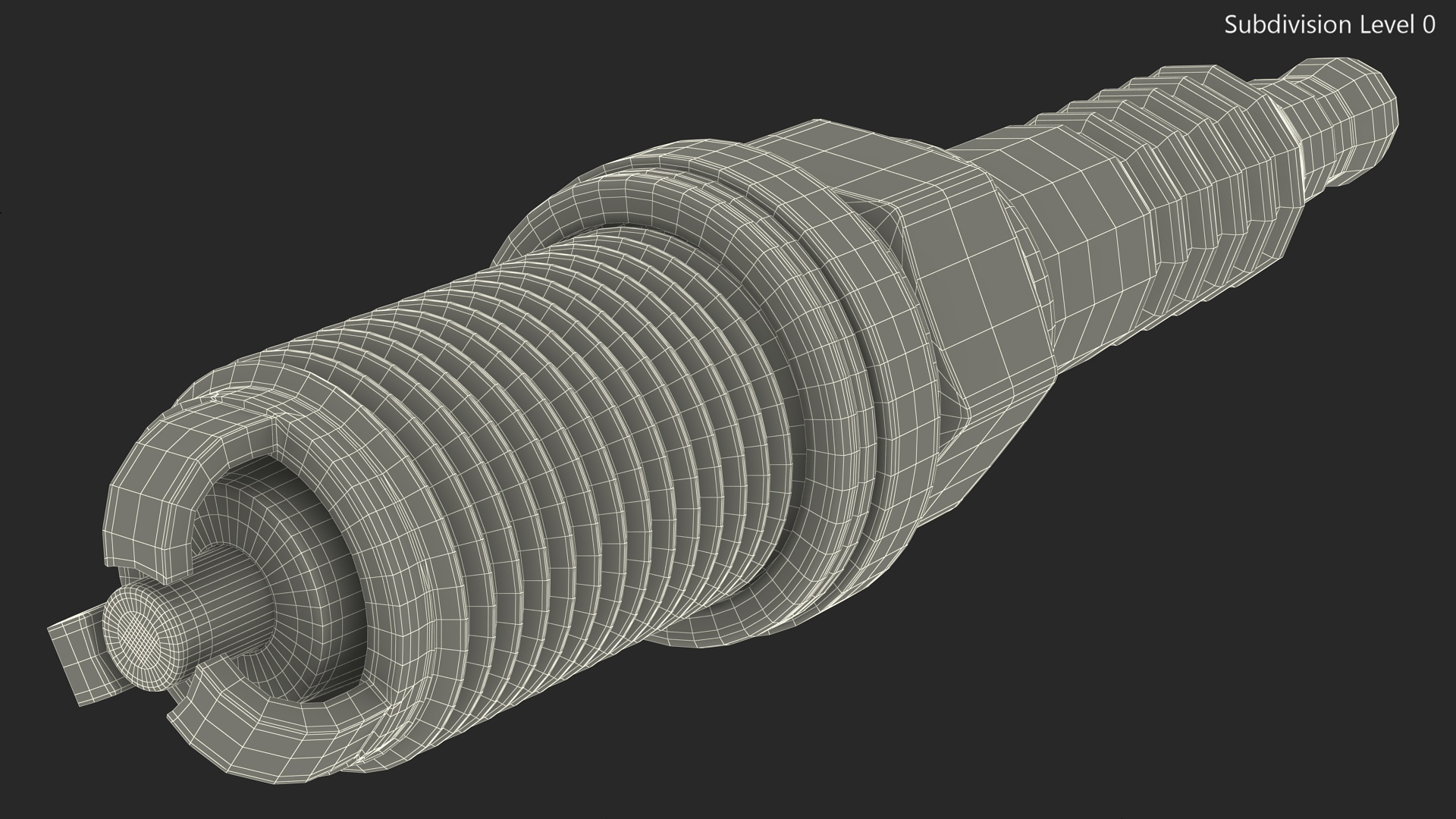 Electrode for Spark Plug 3 Stroke Red 3D