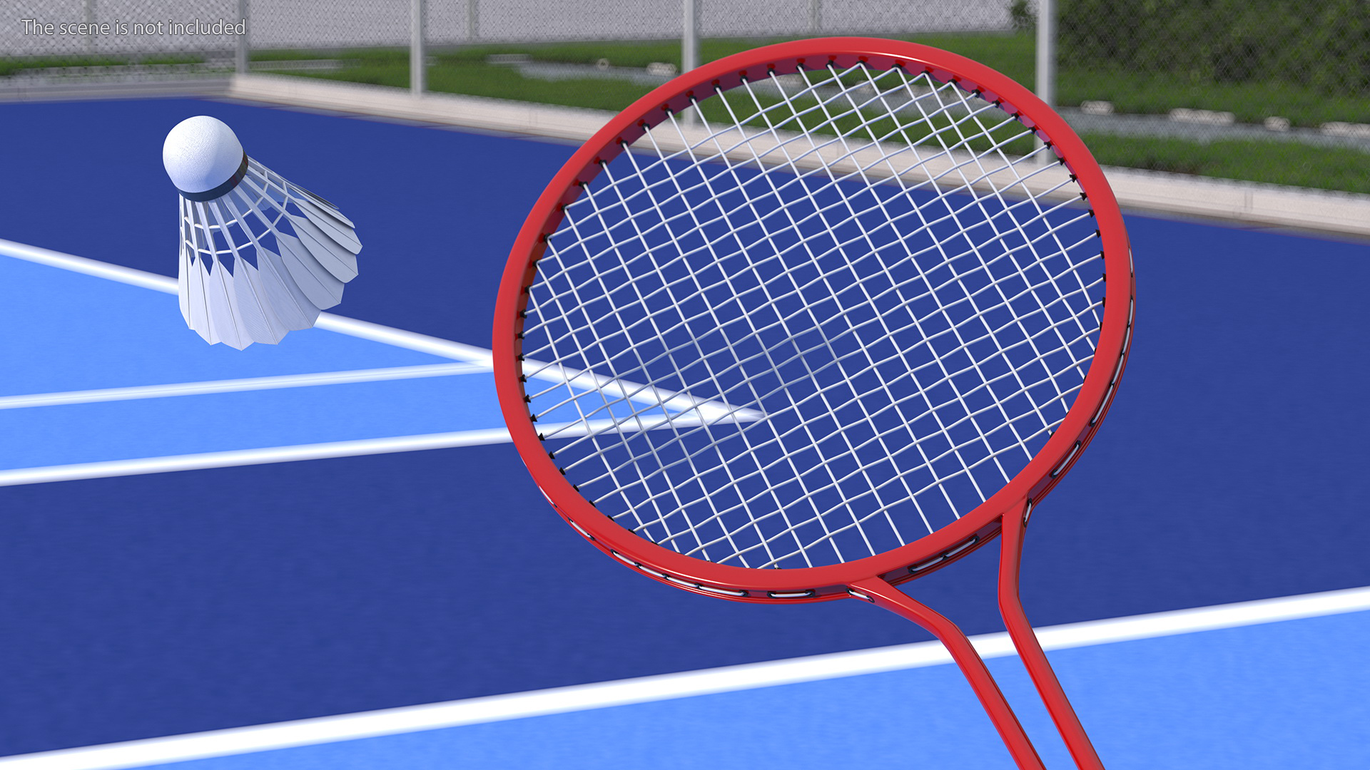 3D model Badminton Racquet Set With Nylon Shuttle