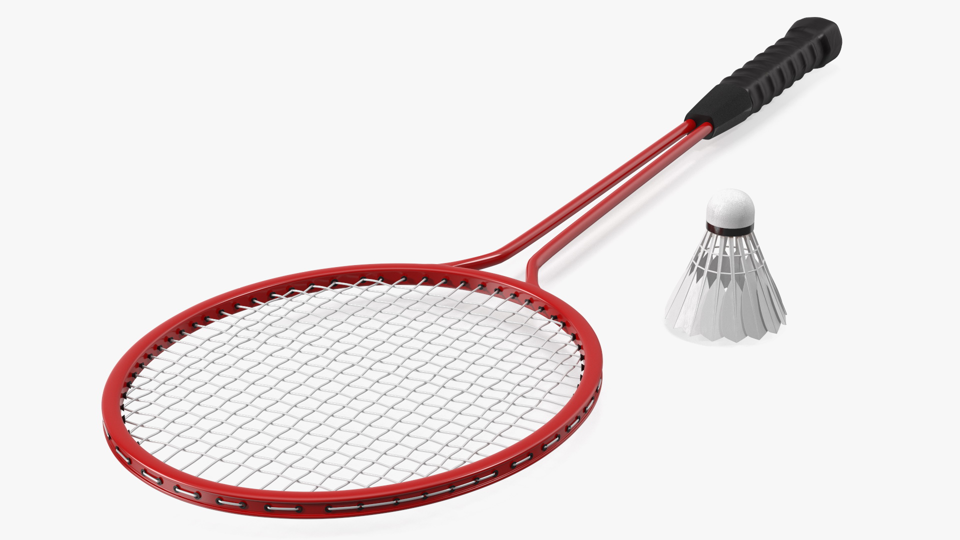 3D model Badminton Racquet Set With Nylon Shuttle