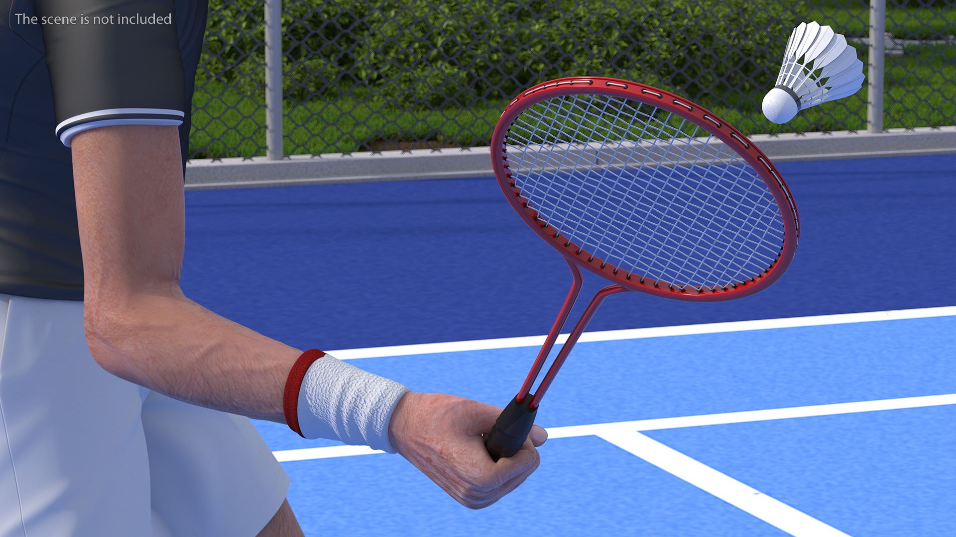 3D model Badminton Racquet Set With Nylon Shuttle