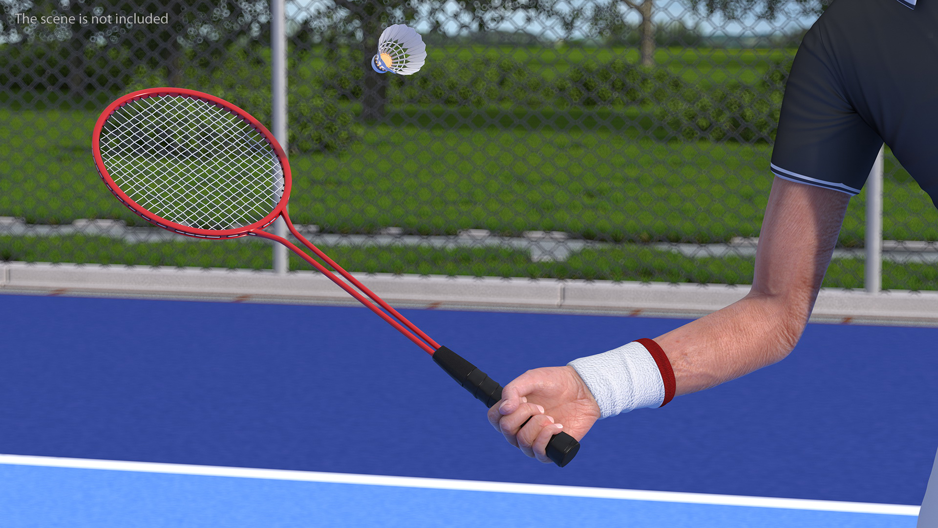3D model Badminton Racquet Set With Nylon Shuttle