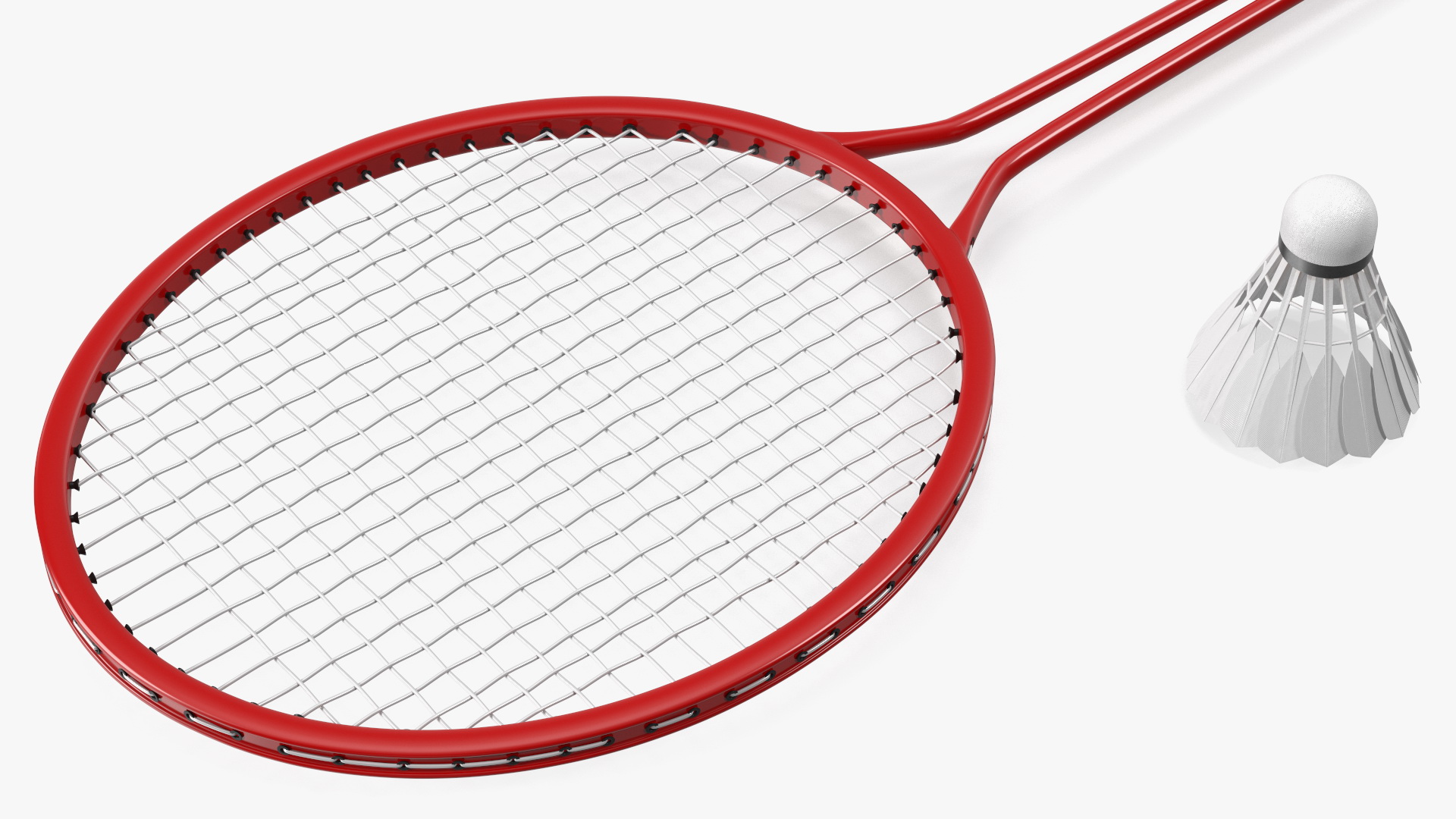 3D model Badminton Racquet Set With Nylon Shuttle