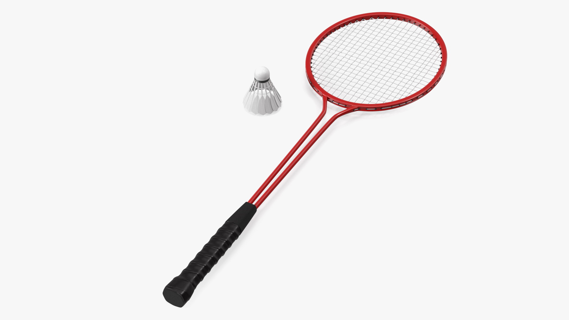 3D model Badminton Racquet Set With Nylon Shuttle