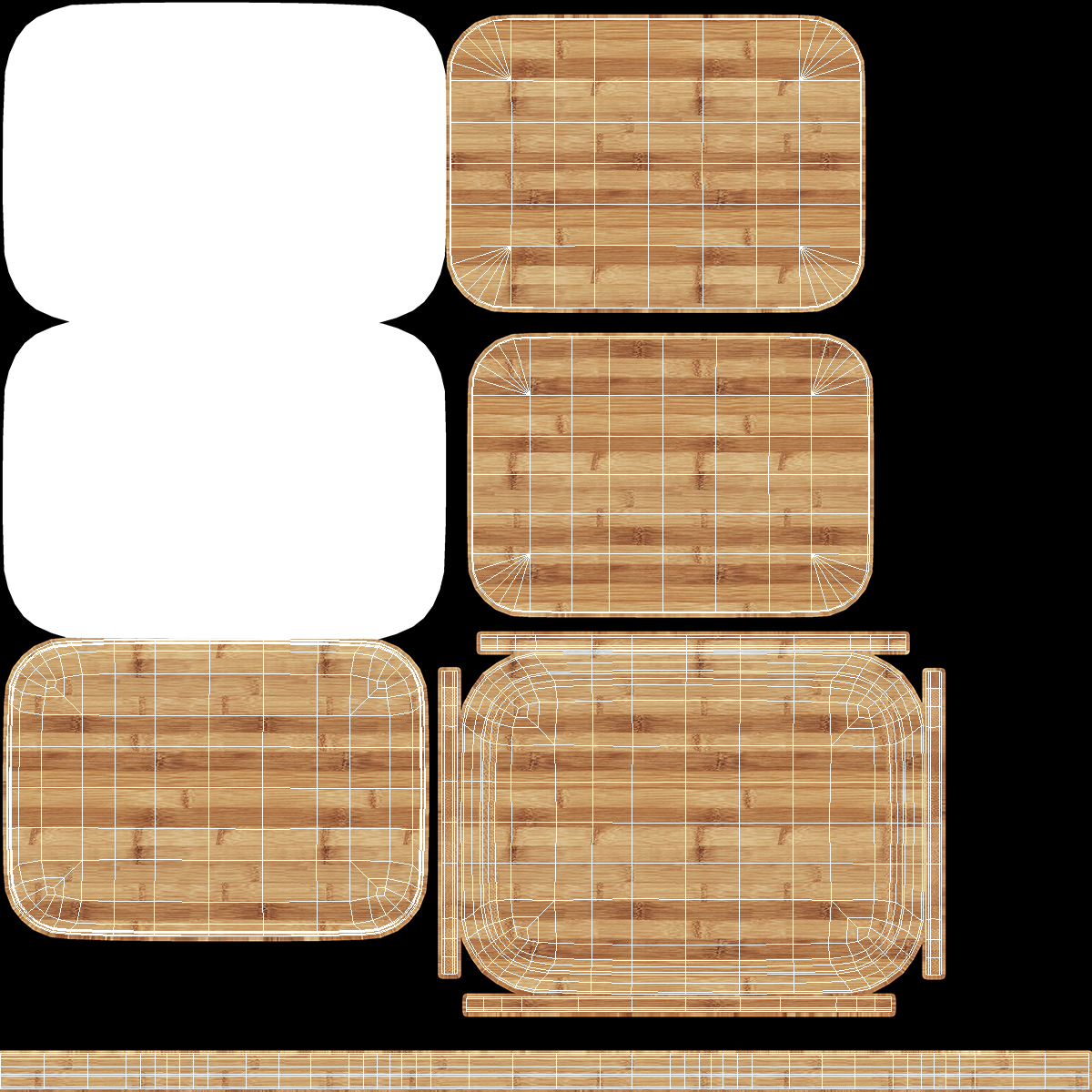 3D model Rectangular Glass Food Container with Bamboo Lid 1800ml