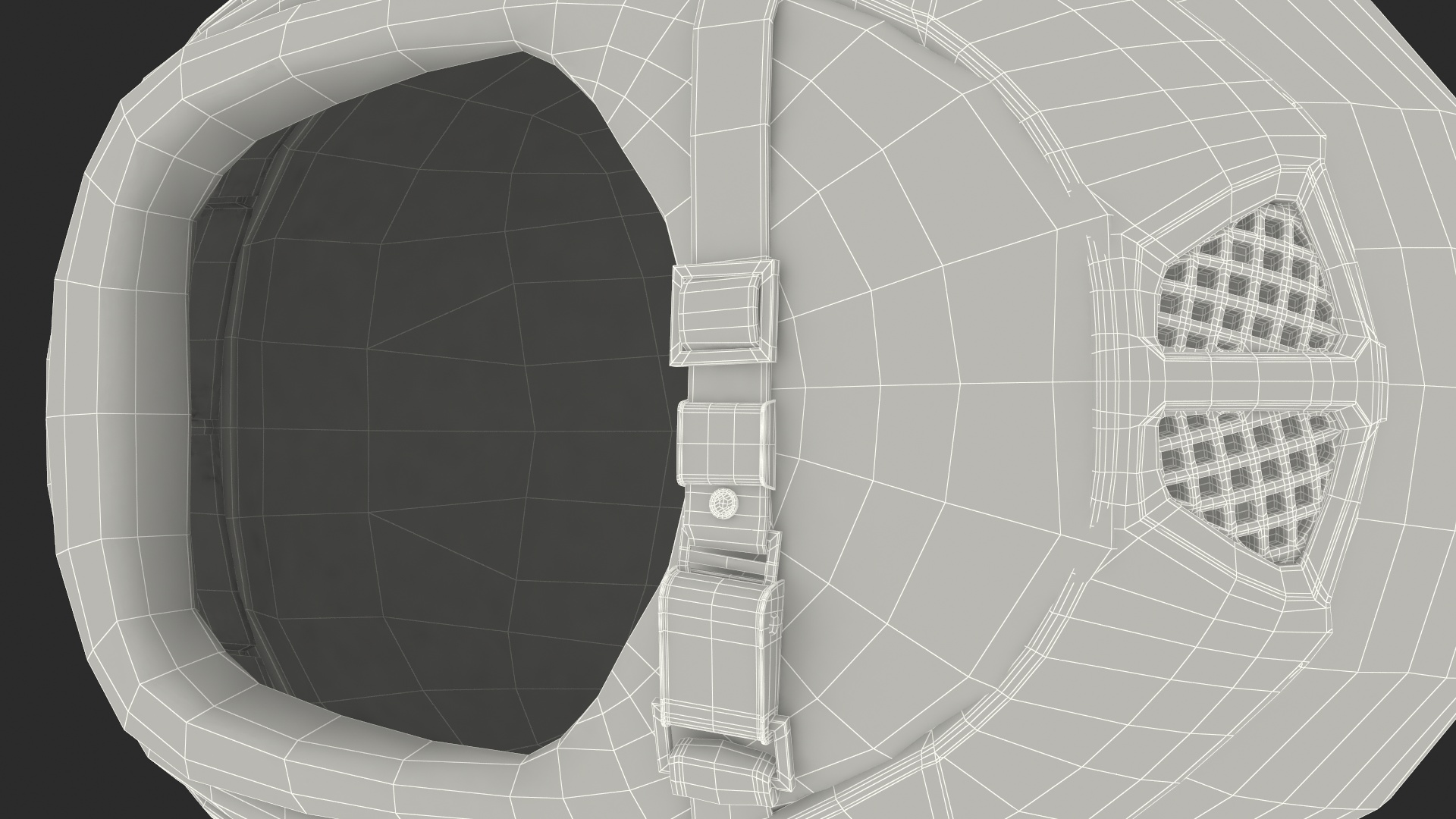 3D Orange Skydiving Helmet model