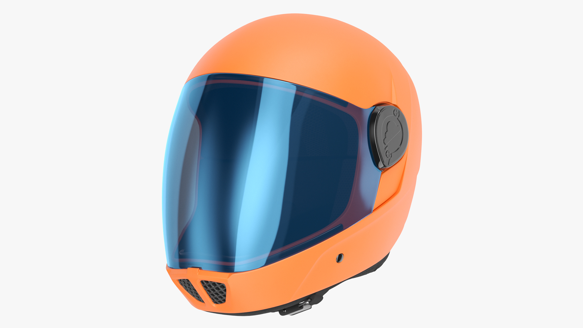 3D Orange Skydiving Helmet model