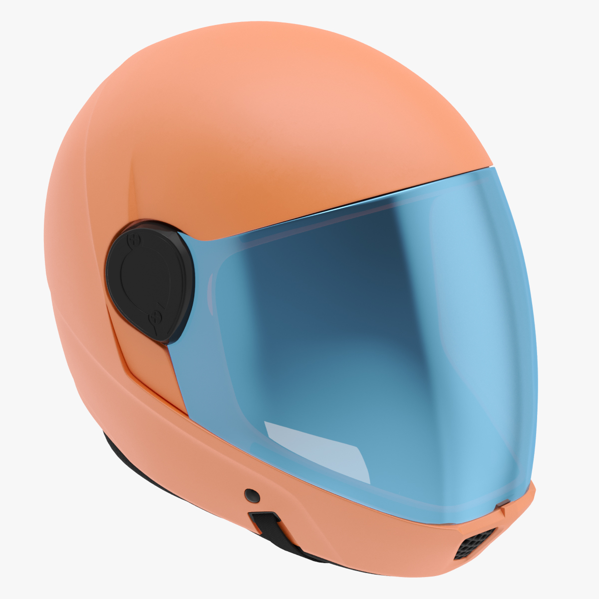 3D Orange Skydiving Helmet model