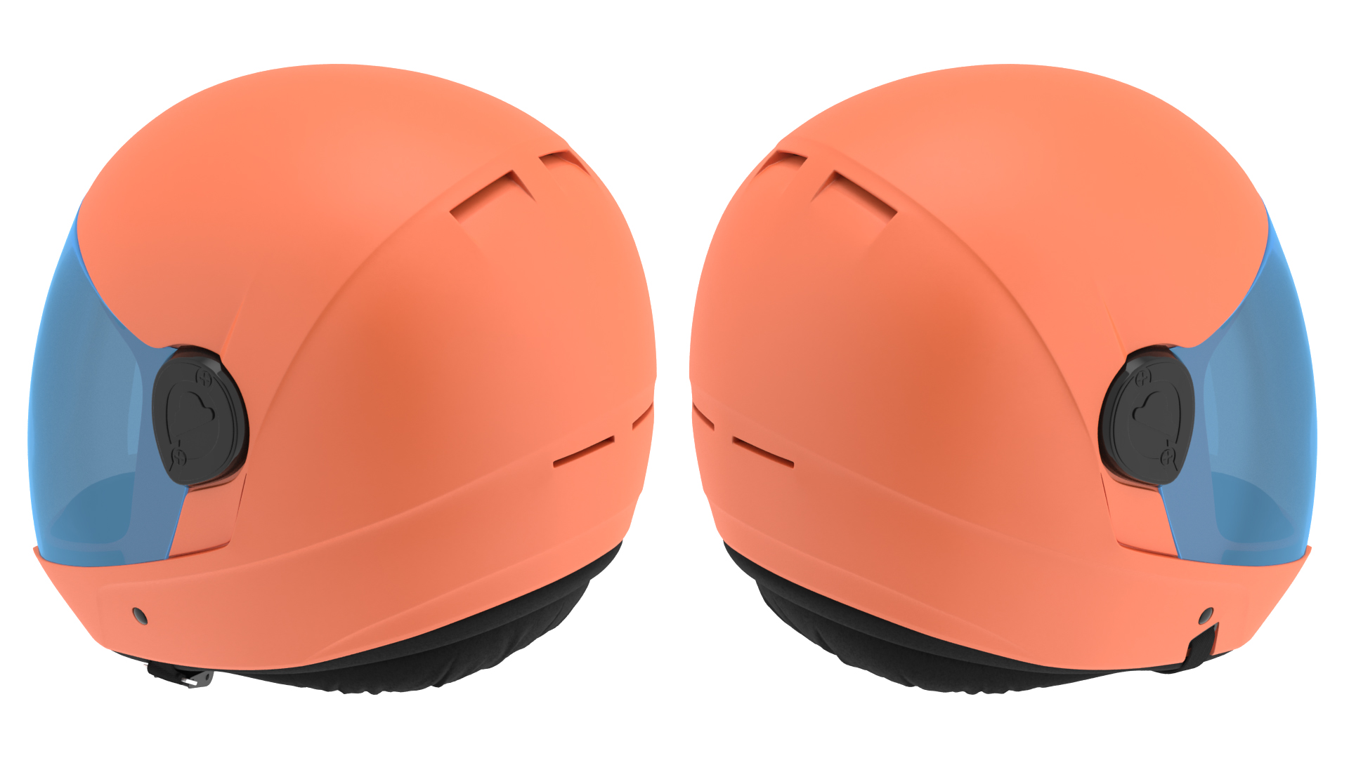 3D Orange Skydiving Helmet model