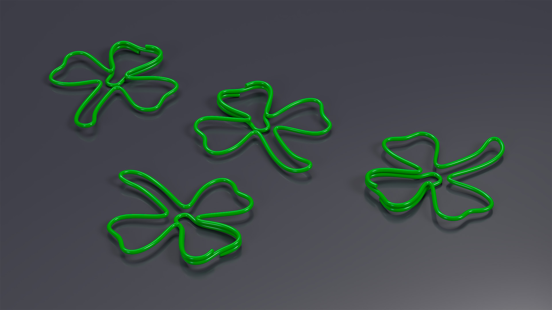 Clover Shaped Paper Clip 3D model