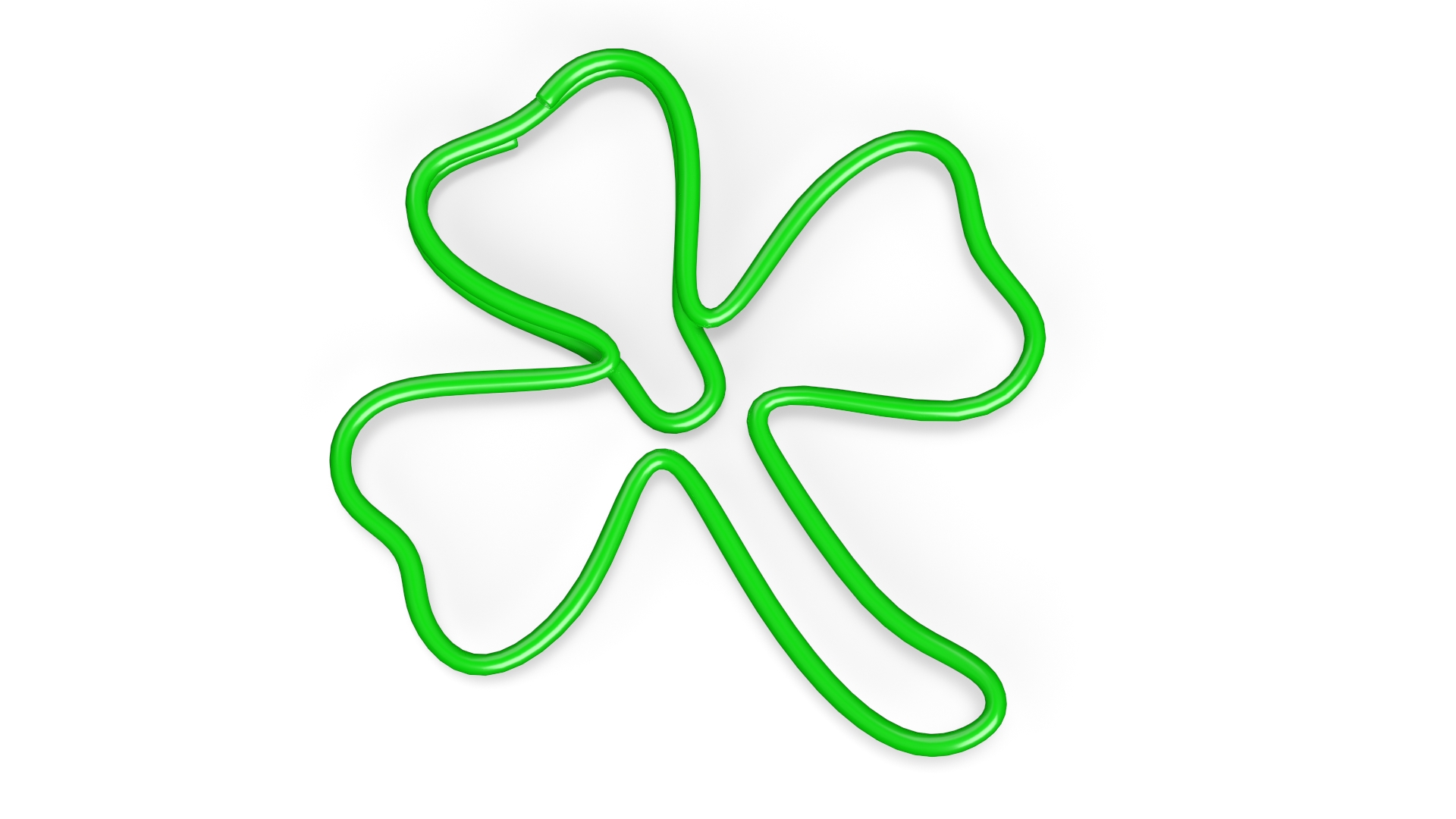 Clover Shaped Paper Clip 3D model