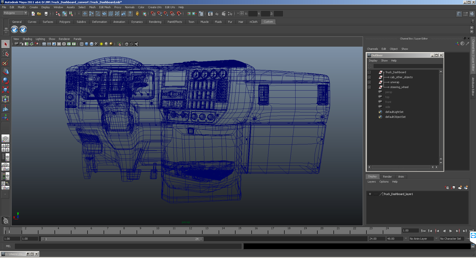 3D model Truck Dashboard