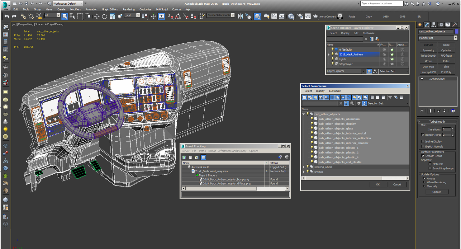 3D model Truck Dashboard