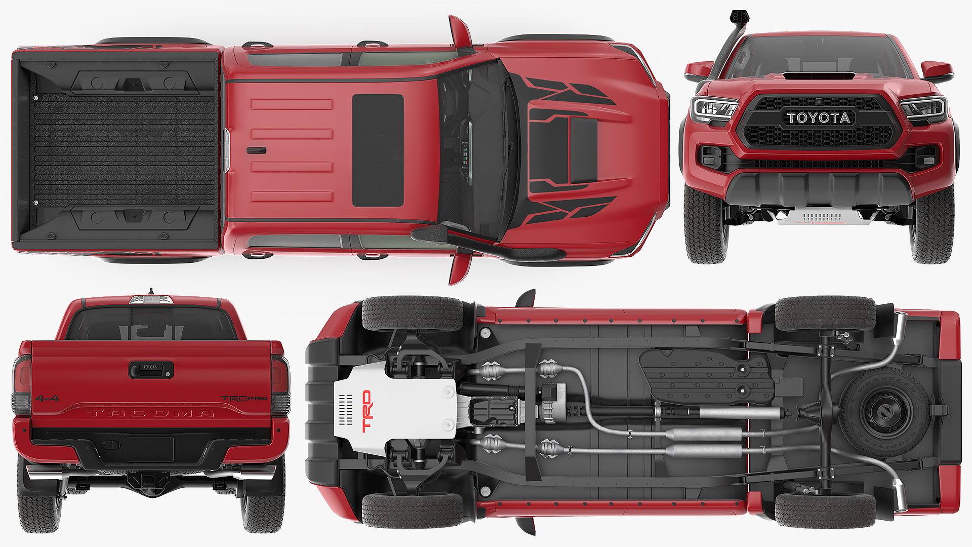 Toyota Tacoma TRD Pro Barcelona Red Metallic 2021 3D model