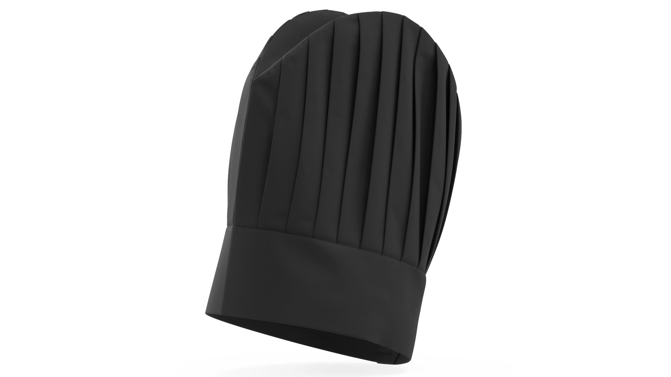Black Tall Chef Hat 3D model