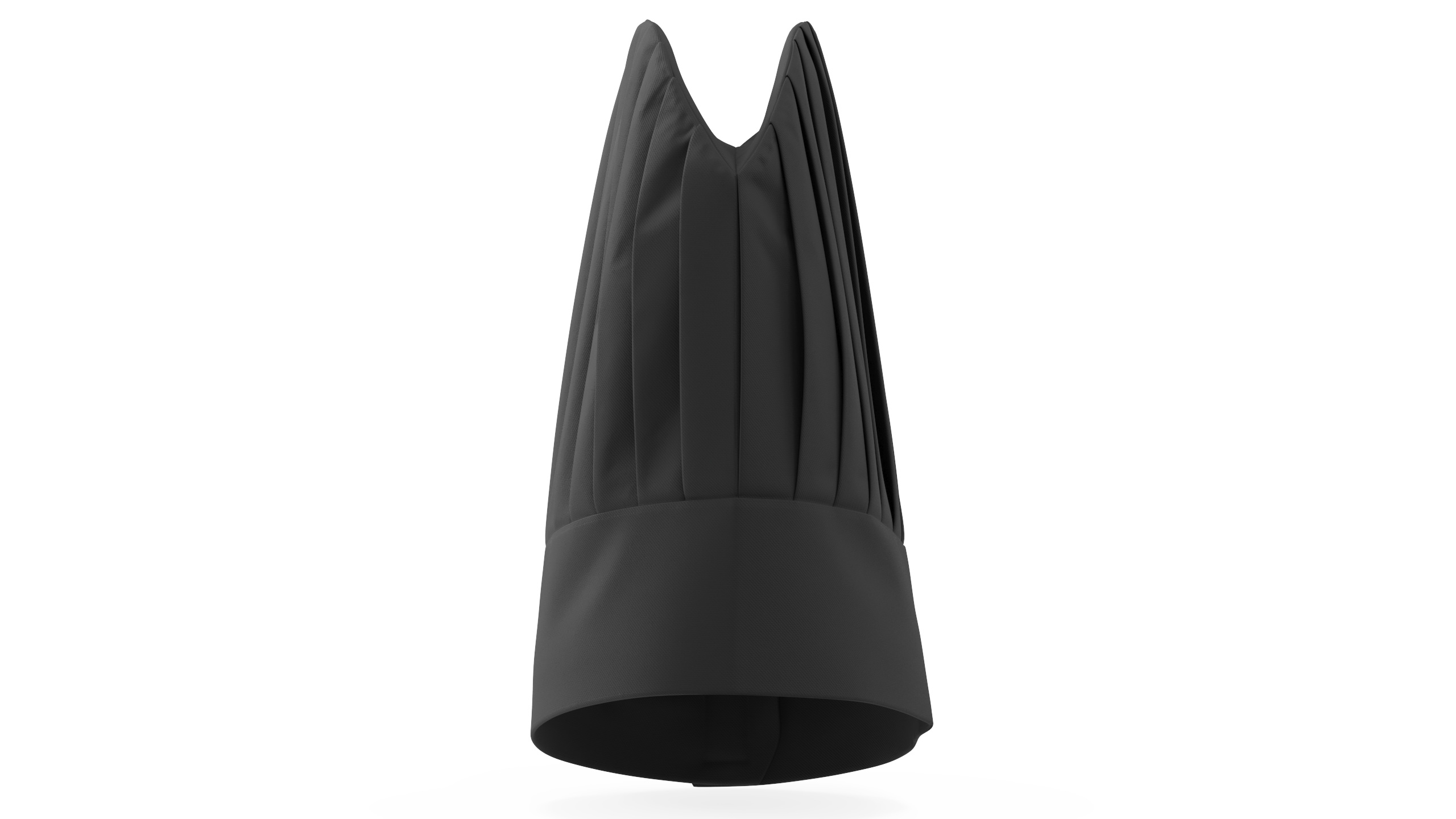 Black Tall Chef Hat 3D model