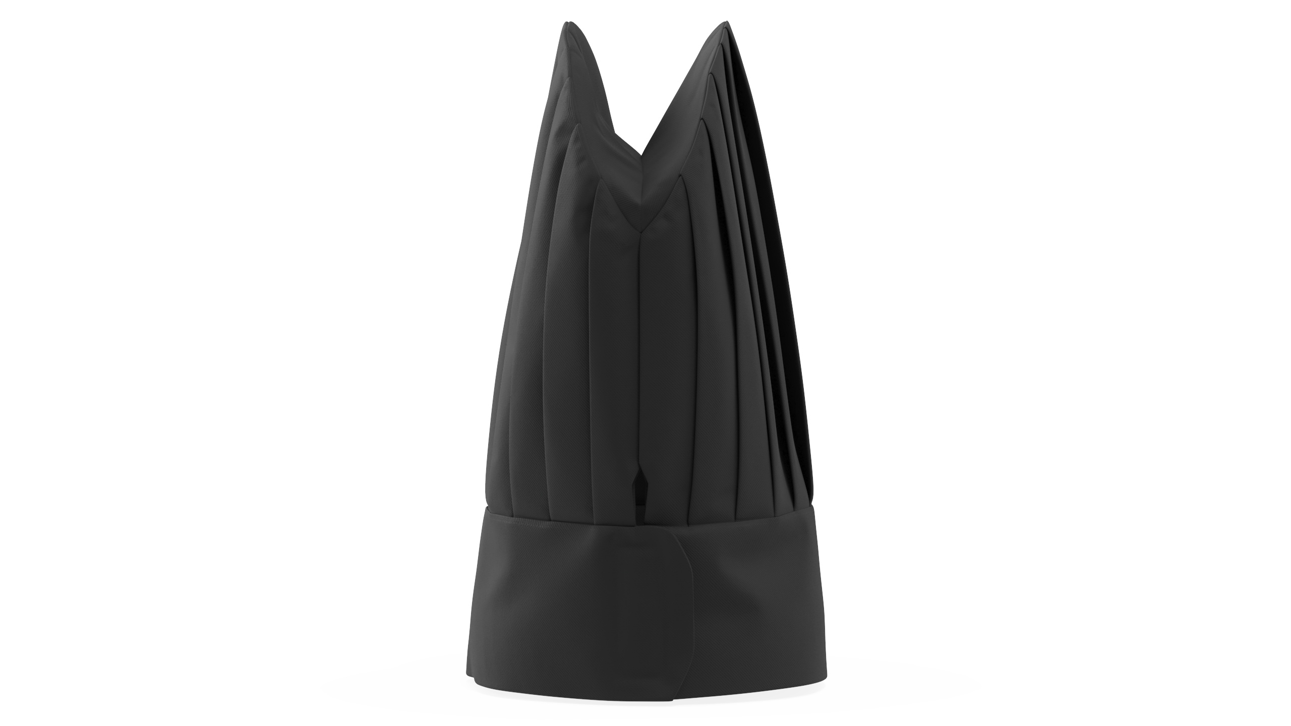 Black Tall Chef Hat 3D model